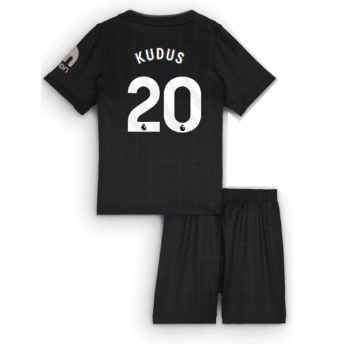 Lacne Dětský Futbalové dres Tottenham Hotspur Mohammed Kudus #20 2025-26 Krátky Rukáv - Preč (+ trenírky)